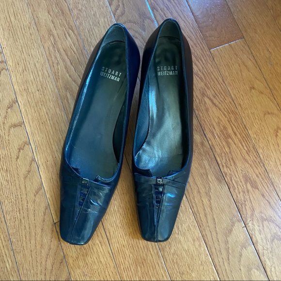 Stuart Weitzman Navy Kid Quasar Heels - Picture 3 of 12